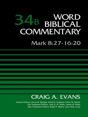 cover image of Mark 8:27-16:20, Volume 34B